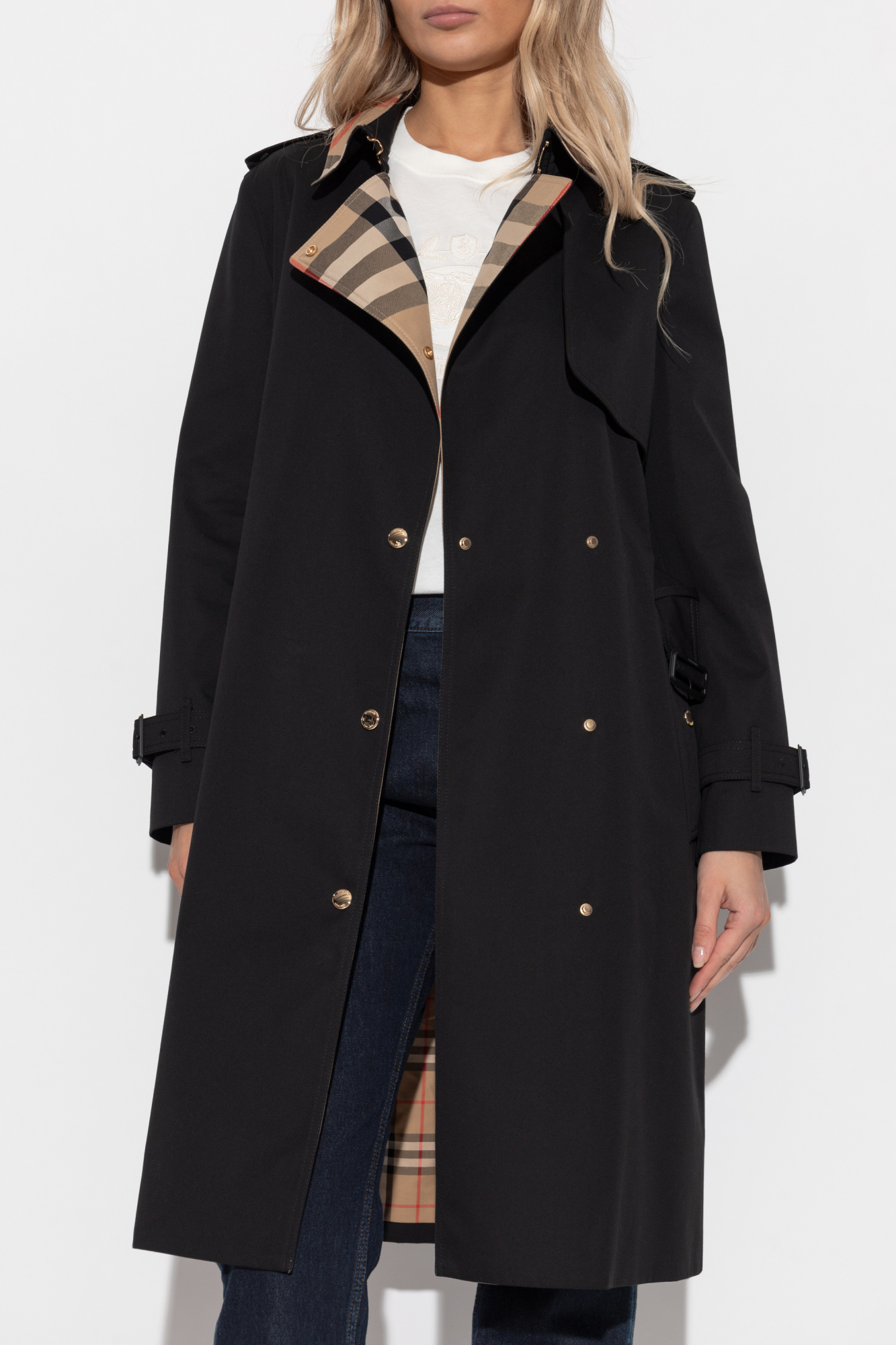 トレンチコート Burberry FW25 Black cotton trench coat (8079402 A1189) Burberry Belted Long Trench Coat | Black | FARFETCH